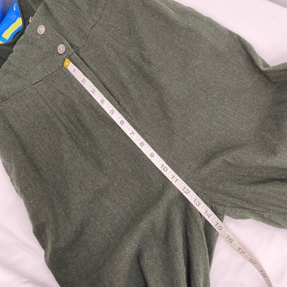 Who What Wear Linen Blend Belted Wide Leg Jumpsuit Romper Forest Green Medium - Picture 14 of 14